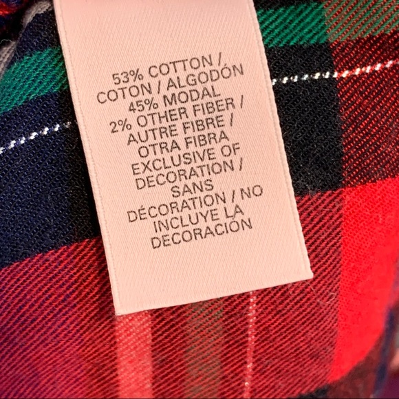 Victoria's Plaid Flanner Pajama Shirt - Picture 7 of 8